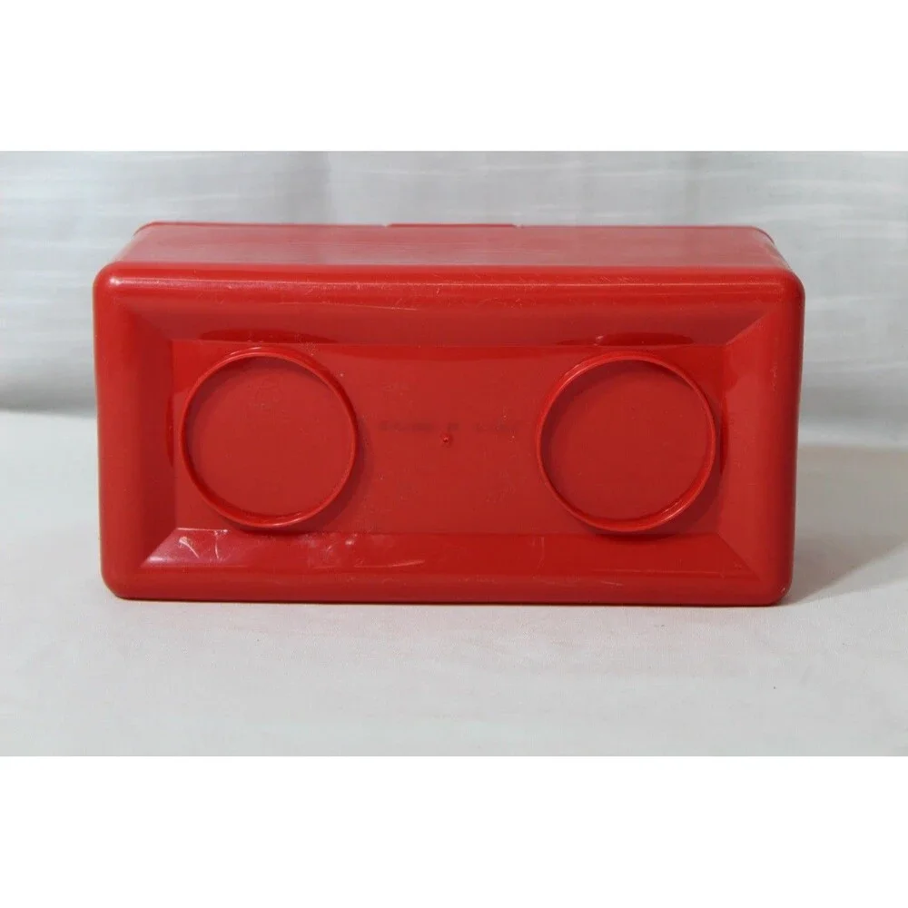 Vtg Chubs Baby Wipes Red Stackable Block Storage Container EMPTY 8”